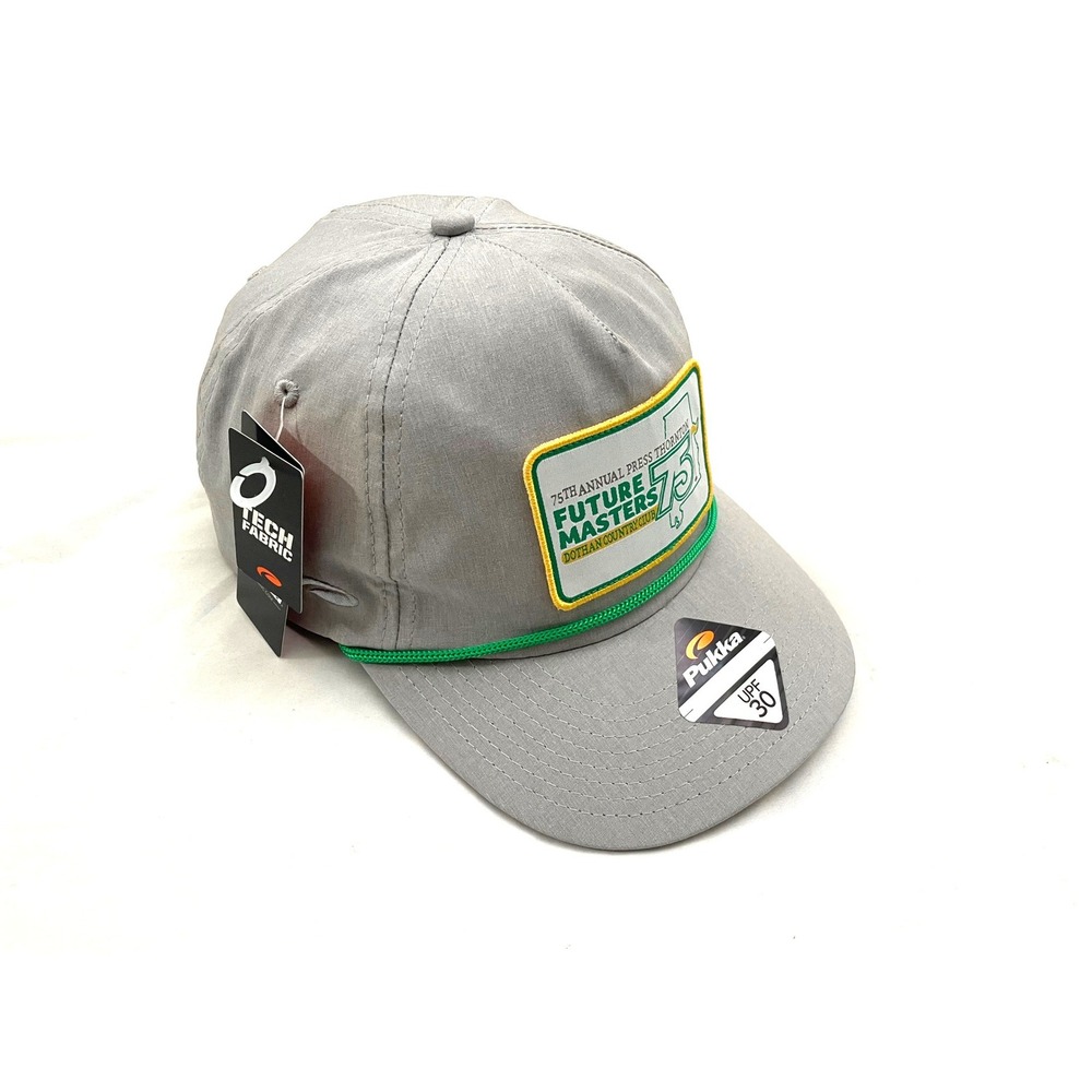 NEW Pukka Rope Snapback Golf Hat Gray Future Masters 75th Wicking UPF 30‎
